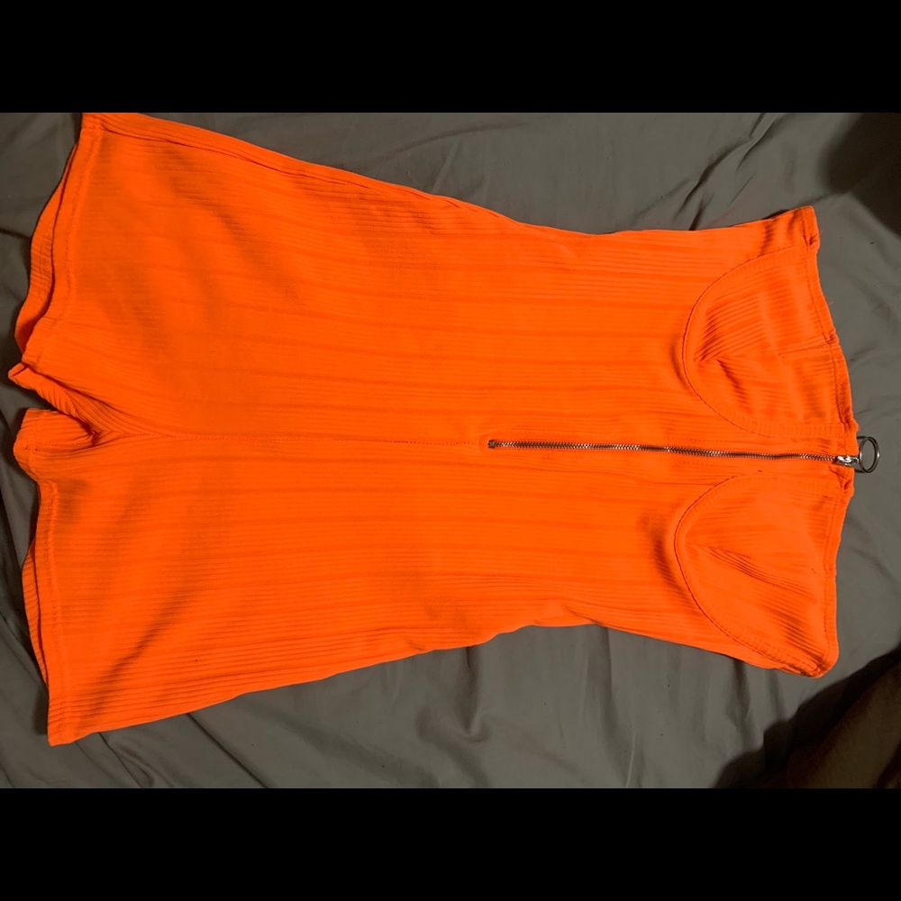Neon orange romper